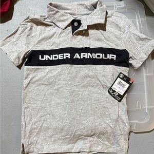 Under Armour Boys Gray Polo Shirt